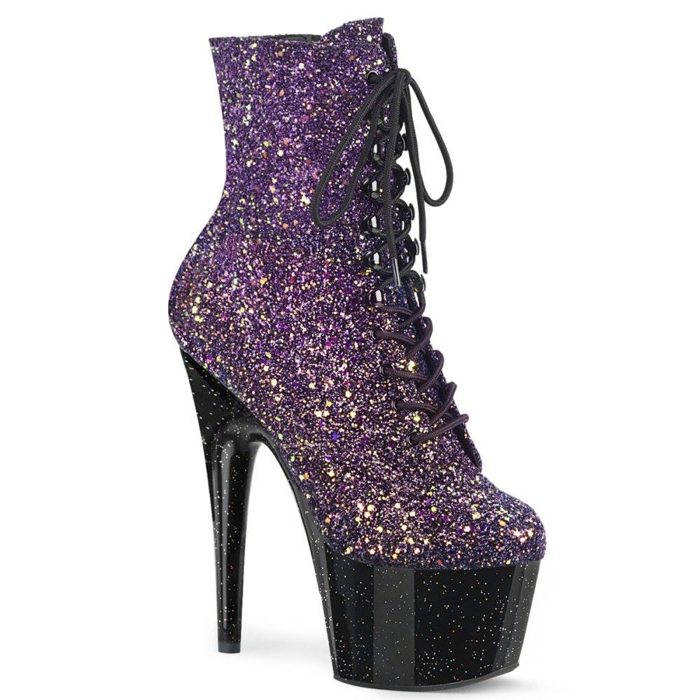 Pleaser - ADORE1020OMBG Bottes de plateforme, Pole dance chaussures - Chaussures de pole dance - Noir/Violet Product image